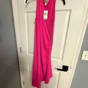 Michael Kors Vibrant Pink Asymmetrical Dress